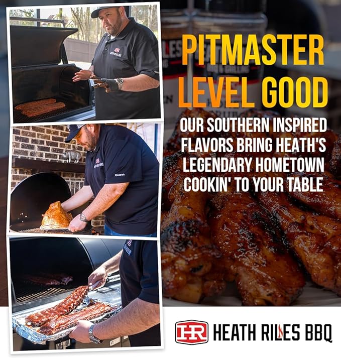 Heath Riles BBQ Rub - Sweet Seasoning, Champion Pitmaster Recipe, Legendary Rubs For Smoking &