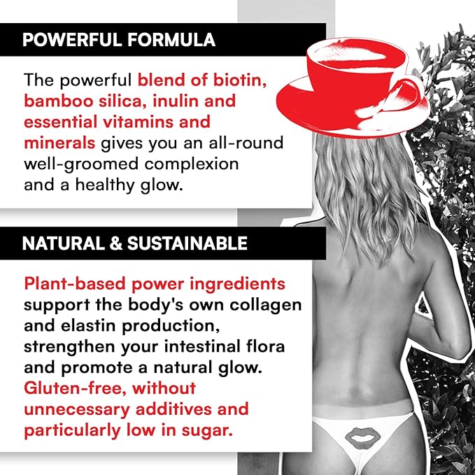 Beauty & Glow (11 servings) - Instant Coffee - Prebiotic Coffee with Biotin, vegan Collagen &