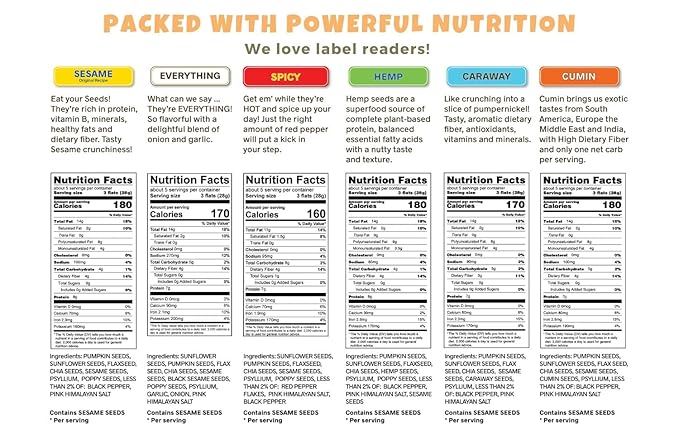 ELLA’S FLATS® Everything All Seed Savory Crisps – All Natural, Gluten Free, Good Source of Protein
