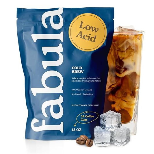 Fabula Coffee Cold Brew Freshly Ground - Organic - Low Acid - Single Origin - Non-GMO - Mold Free