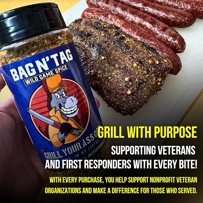 GYAO Bag N' Tag Seasoning – BBQ Rub for Venison, Elk, Bison, & Boar - MSG & Gluten Free - USA Made