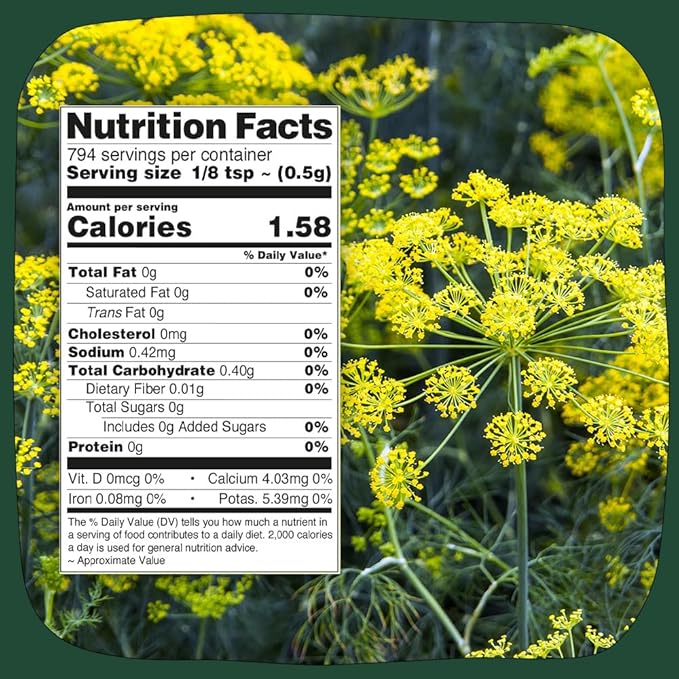 Fennel Seeds (397g/14oz) Tested for Quality | Raw Fennel Seed | Perfect for Cooking, Teas