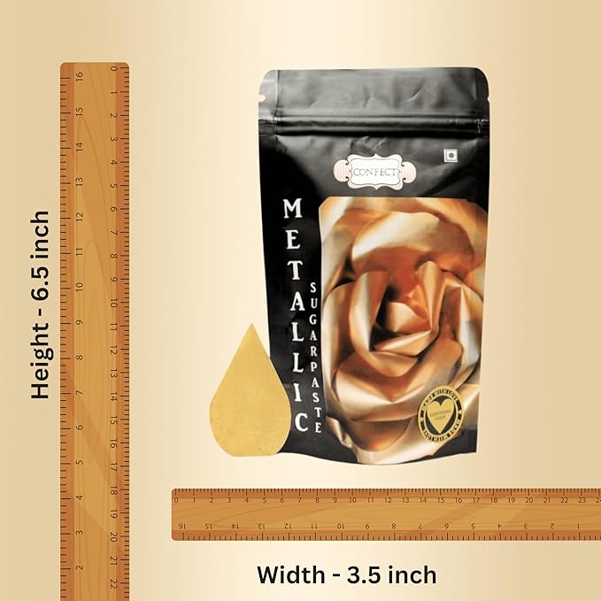Confect Glistening Gold Fondant | Edible Metallic Fonadant | Chefs Choice Gold Fondant for