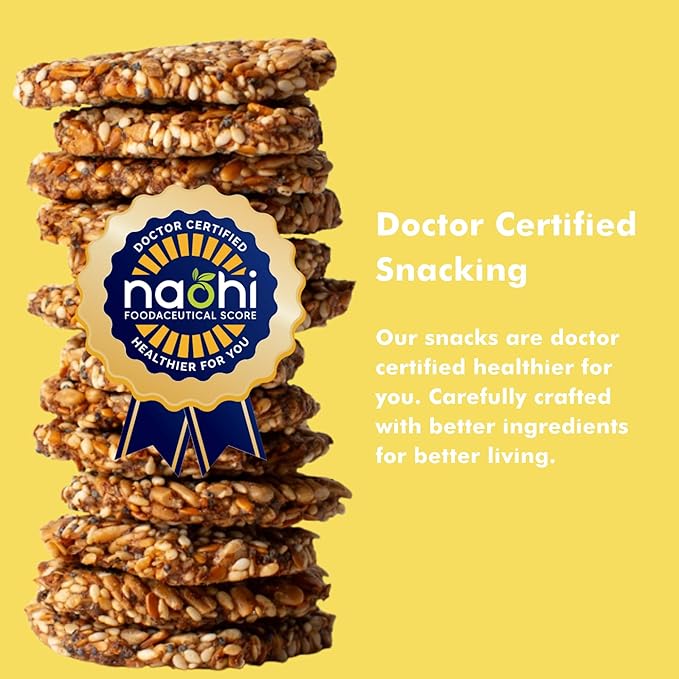 Super Seed Crackers, Gluten Free & Keto Friendly Healthy Snacks, Vegan, Zero Sugar, Paleo &