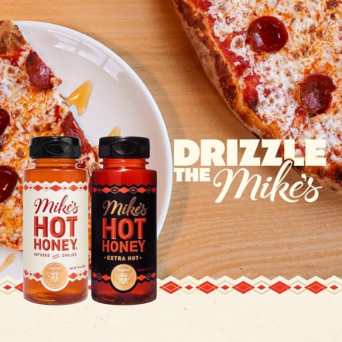 Mike's Hot Honey, Original & Extra Hot, America's #1 Spicy Honey with Chili Peppers, Gluten-Free