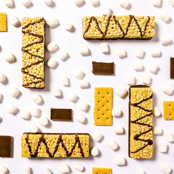 Wonderslim High Fiber Protein Bars, Fluffy S'more Crisp | 15g Protein, 8g Fiber | Low Sugar, Low