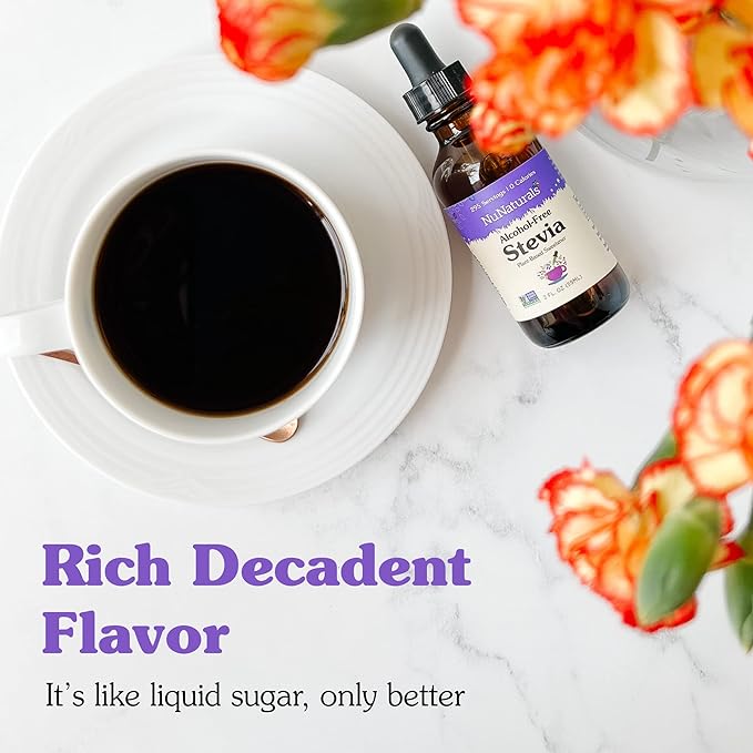 NuNaturals Liquid Stevia, Sugar-Free Sweetener, Plant-Based Sugar Substitute, Zero Calorie