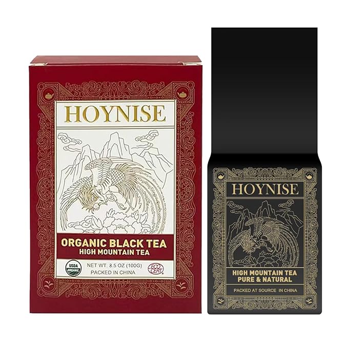 HOYNISE - USDA Organic Black Tea Loose Leaf - Yunnan Dianhong Black Tea - Organic Breakfast Tea