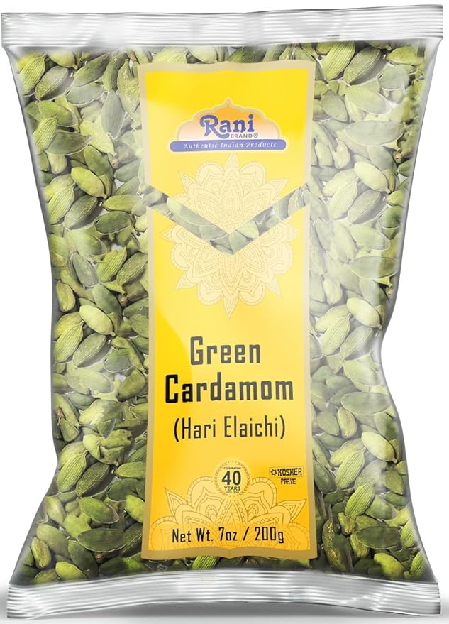 Rani Green Cardamom Pods Spice (Hari Elachi) 7oz (200g) ~ All Natural | Vegan | Gluten Friendly |