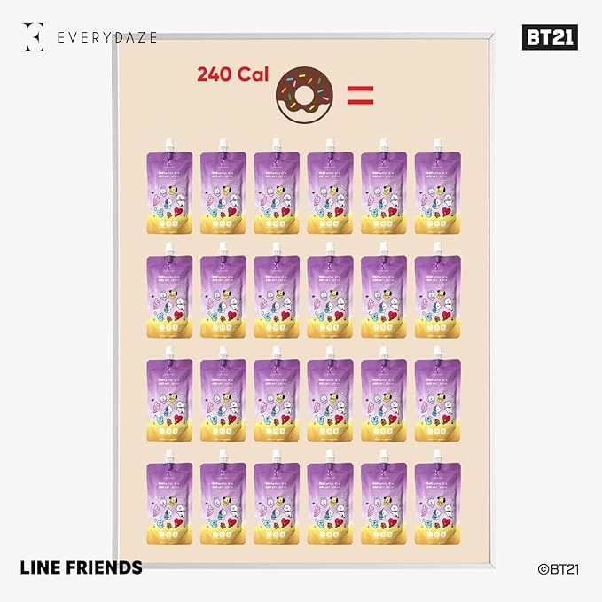 EVERYDAZE BT21 Essential C?셲 Konjac Jelly | Korean Pear | Vegan Collagen Peptides and Vitamin C |