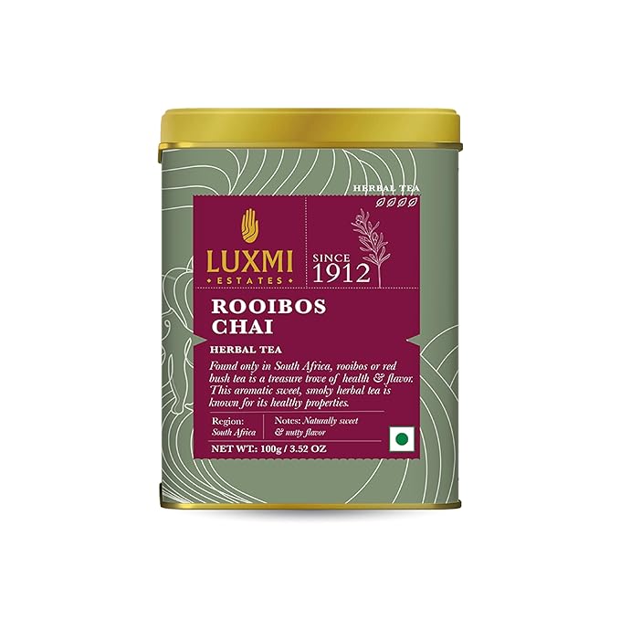 Luxmi Estates - Rooibos Chai - Organic Rooibos Tea with Spices - Loose Leaf - 100g (50 Cups)