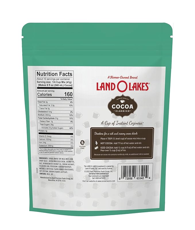 Land O Lakes Cocoa Classics Mint Cocoa Mix Pouch, 14.8 Ounce (Pack of 1)