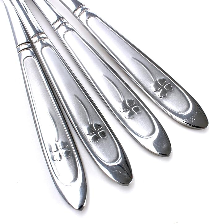 Grapefruit Spoons, Stainless Steel, 6-2/5-Inch, Set of 4 (Clover)