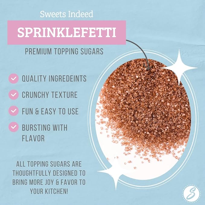 Sweets Indeed Cinnamon Brown Sugar Topping ??5.11 oz Jar | Holiday Baking & Drink Garnish | Edible