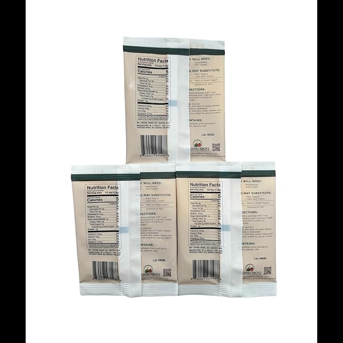 A Blend Above Taco Dip Mix, 3 pack, 1 oz. Each, Makes 16 Ounces, Gluten-Free, No MSG, All Natural