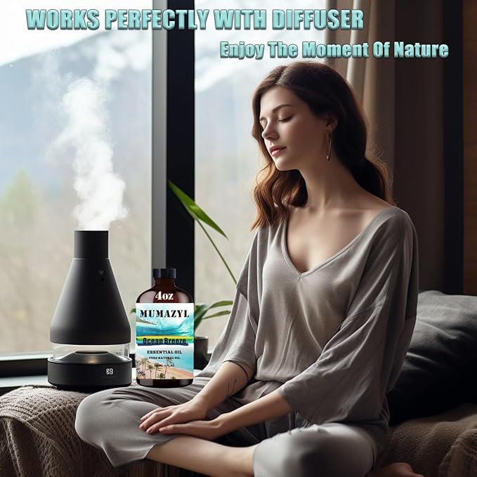 Ocean Breeze Essential Oil, Ocean Breeze Oil 4 Fl Oz 120ML for Diffuser Humidifier Yoga Cleaning