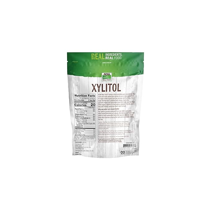 NOW Foods, Xylitol, Pure with No Added Ingredients, Keto-Friendly, Low Glycemic Impact, Low