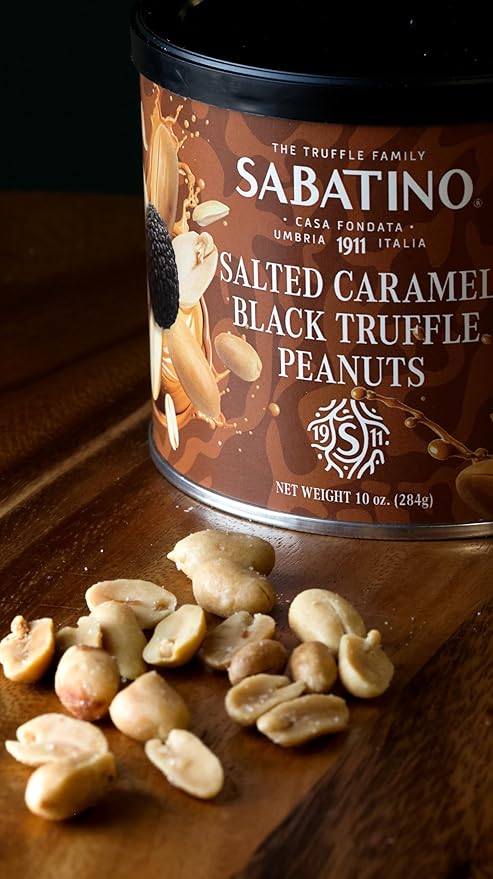 Sabatino Salted Caramel Truffle Peanuts ??Gourmet Roasted Peanuts with Salted Caramel & Black