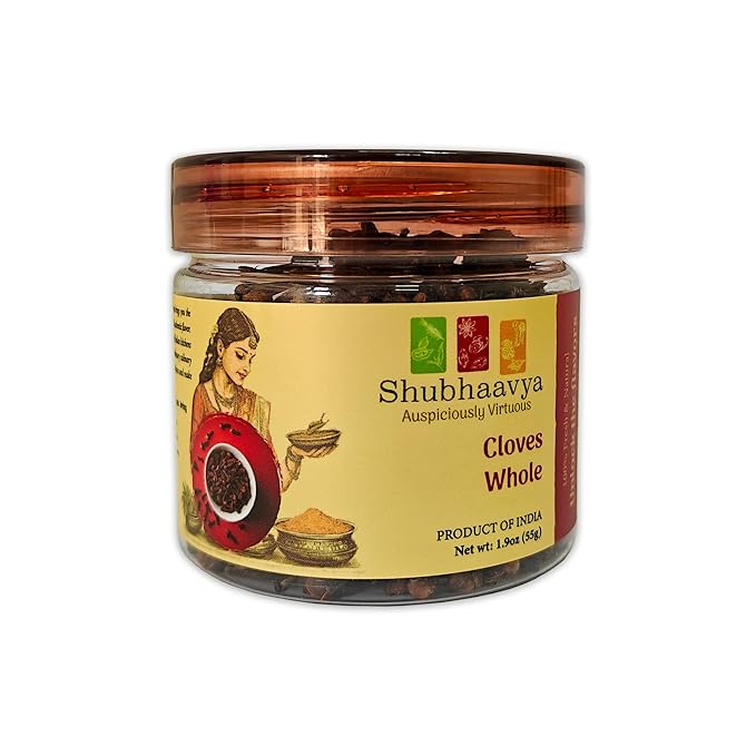 Shubhaavya Premium Whole Fresh Cloves 1.9oz (55g) - NON-GMO | All Natural | Gluten Free |