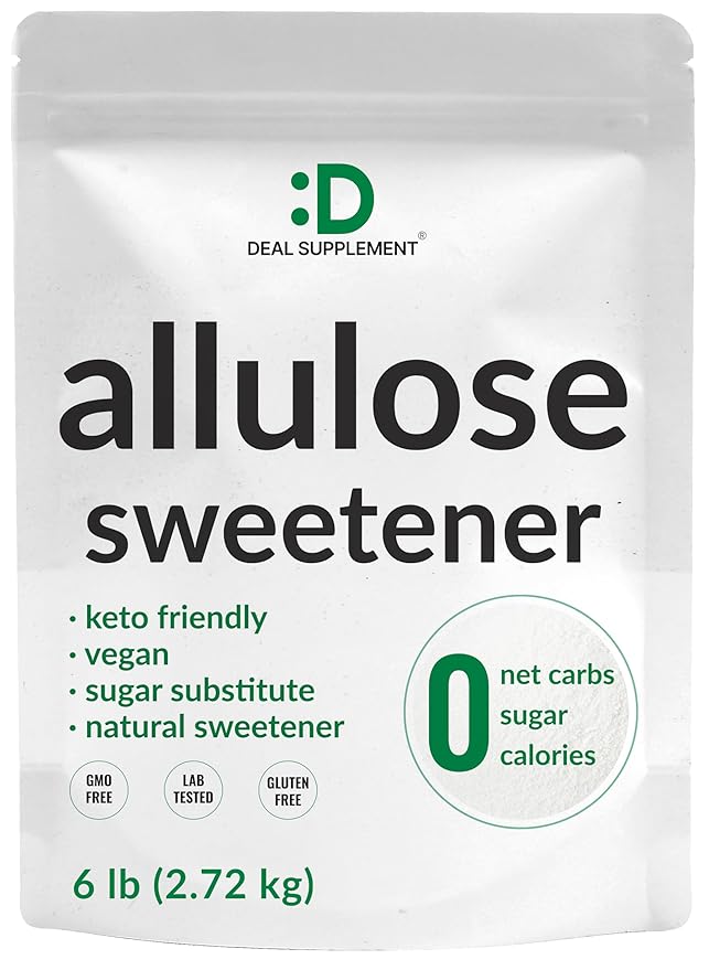 Allulose Sweetener 6 Pounds ??Natural Sugar Substitutes, No Aftertaste ??Keto Friendly, Vegan, Zero