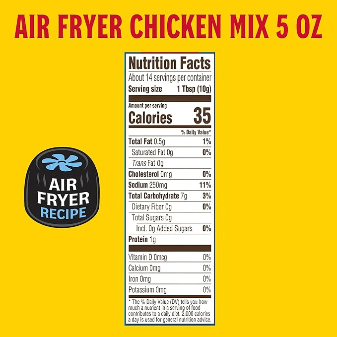 Louisiana Fish Fry, Air Fryer Chicken Coating Mix, 5 oz (Pack of 6) Each Box Coats 2 lbs of Chicken
