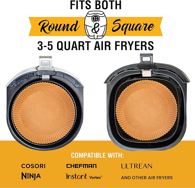 6.3??Small Round Air Fryer Liners, 2-4 qt Airfryer Paper Liners, 125Pcs Disposable parchment paper