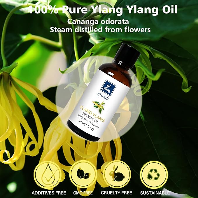 Ylang Ylang Essential Oil 1 Oz ??100% Pure & Natural Ylang Ylang Oil for Skin, Aromatherapy