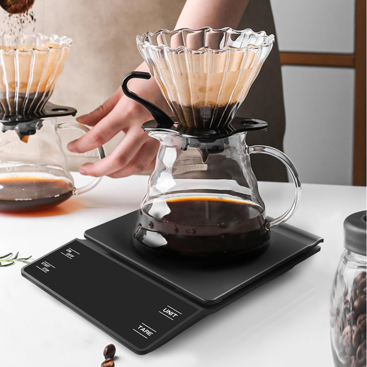 NKOVE Coffee Scale with Timer, 0.1g High Precision Espresso Scale 3kg