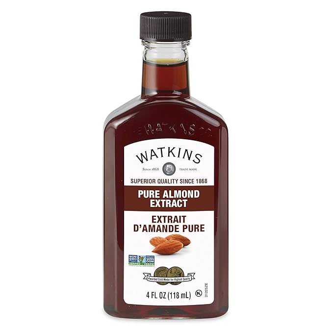 Watkins Pure Almond Extract, Non-GMO, Kosher, 4 oz. Bottle, 1-Pack