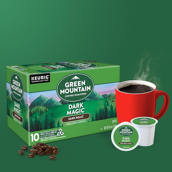 Green Mountain Coffee Roasters Dark Magic, Keurig Single Serve K-Cup Pods, Dark Roast Coffee, 60