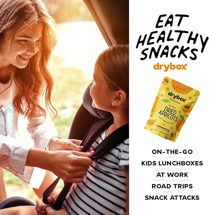 Drybox Dried Turkish Apricots No Sugar Added, Unsweetened Non-GMO | Dry Apricot Snacks | All
