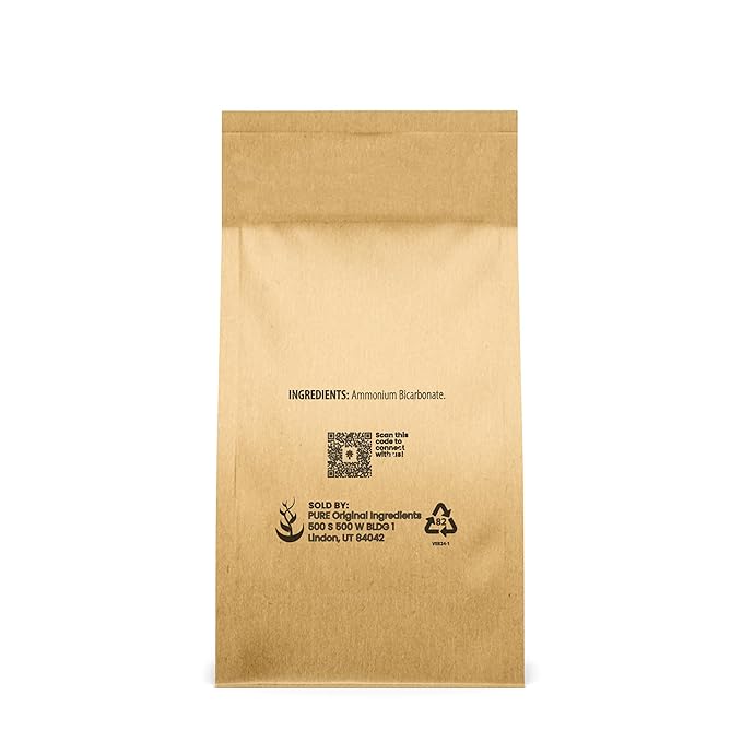 Pure Original Ingredients Ammonium Bicarbonate (1lb) Baker's Ammonia, Traditional Leavening Agent