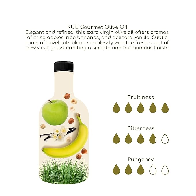 Kue Gourmet Extra Virgin Olive Oil Cold Pressed - Mediterranean Olive Oil - EVOO - Aceite de Oliva