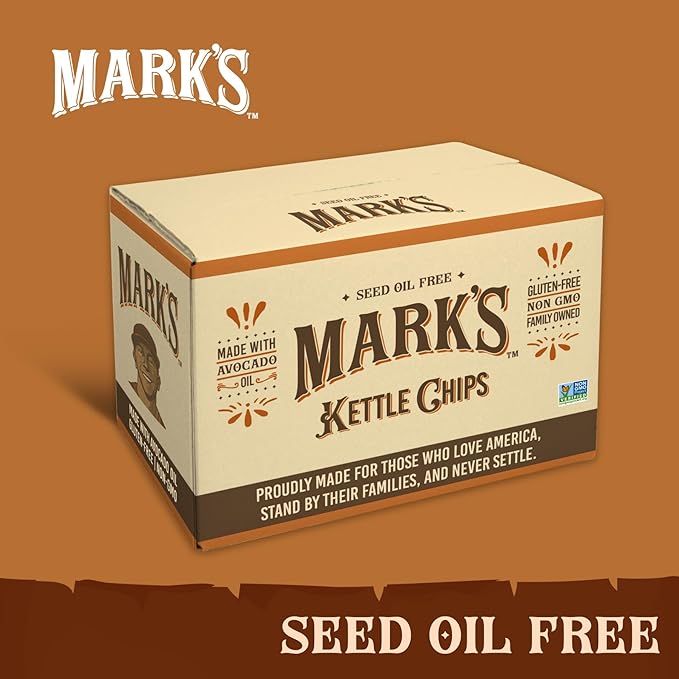 MARK???Kettle Cooked Avocado Oil Potato Chips, Sea Salt ??Seed Oil & GMO Free | Sea Salt, 5 oz
