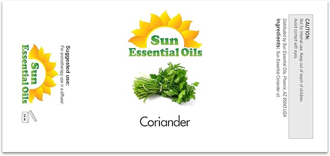 Sun Essential Oils 4oz Coriander Essential Oil ??Aromatherapy Oil