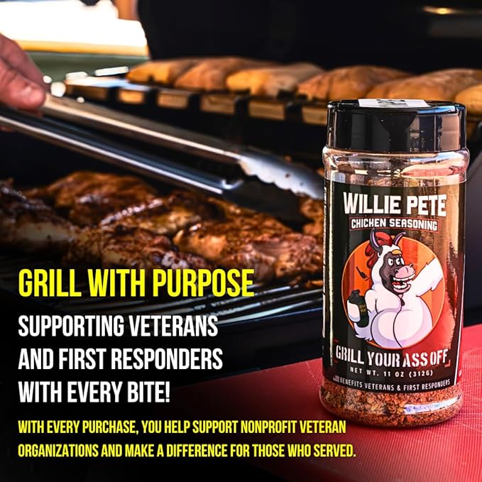 GYAO Willie Pete Chicken Seasoning – 11oz Southern Garlic Pepper Blend BBQ Seasoning for Chicken