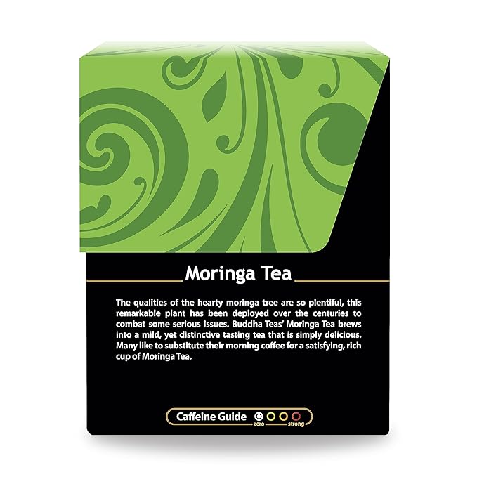 Buddha Teas - Moringa Tea - Herbal Tea - Source of Essential Vitamins & Minerals - Natural