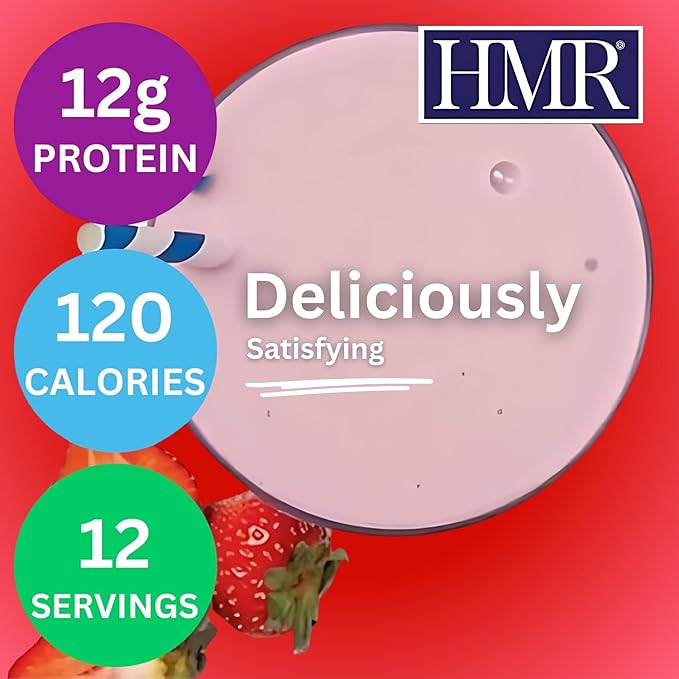 HMR 120 Shake Meal Replacement Powder | Strawberry Shake Mix to Support Healthy Weight Loss | 12g