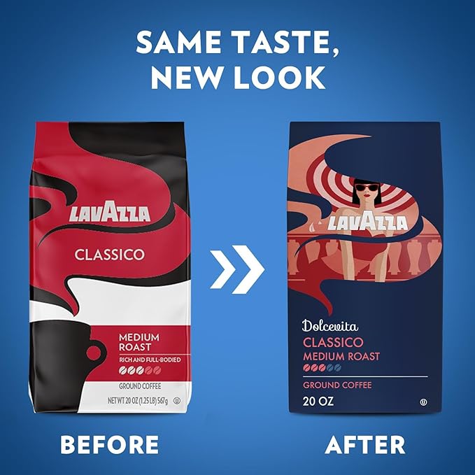 Lavazza Classico Ground Coffee Blend, Medium Roast, Premium Coffee, 100% Arabic, Value Pack, Non