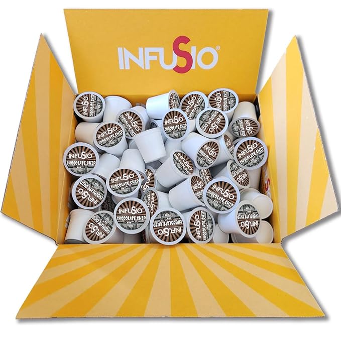 InfuSio Coffee Pods 96 Count Chocolate Chip Medium Roast Single Serve Coffee Pods for Keurig K Cups