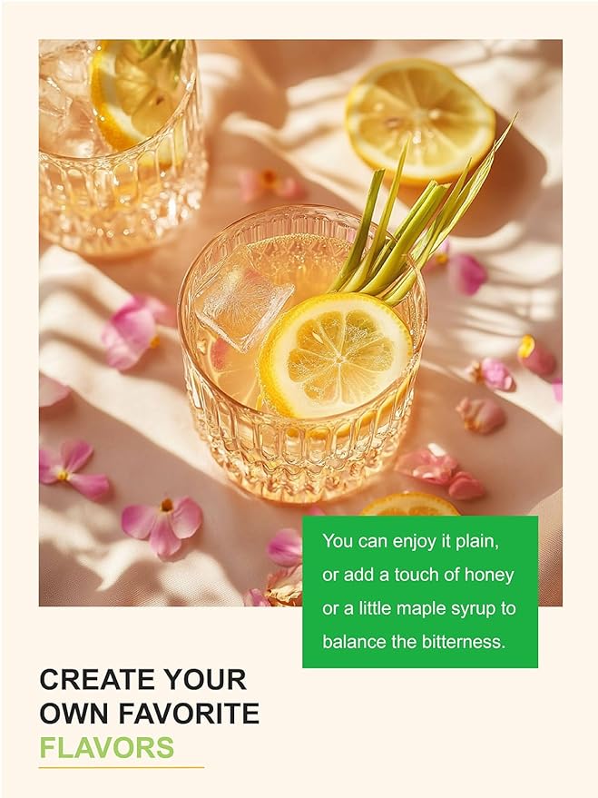 TeeLux Lemongrass Tea Bags, Pure & Natural Lemongrass Herbal Tea, Refreshing & Smooth Taste