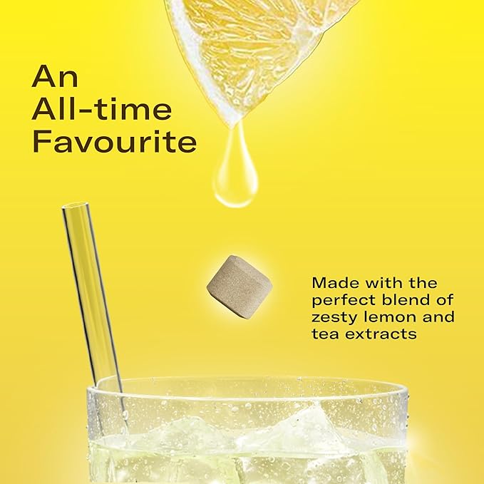Waterdrop Hydration Cubes with Vitamin C, B Vitamins, and Electrolytes, Iced Tea Lemon Flavor