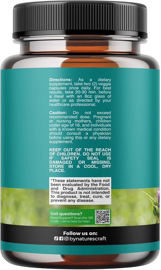 Liver Cleanse Detox & Repair 70 Capsules - Herbal Liver Support Milk Thistle Supplement - Silymarin
