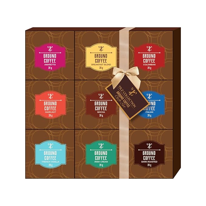 Coffee Gifts - Gourmet Coffee Gift Set |9 Ground Coffee Assortment Gift Set |Coffee Sampler Gift