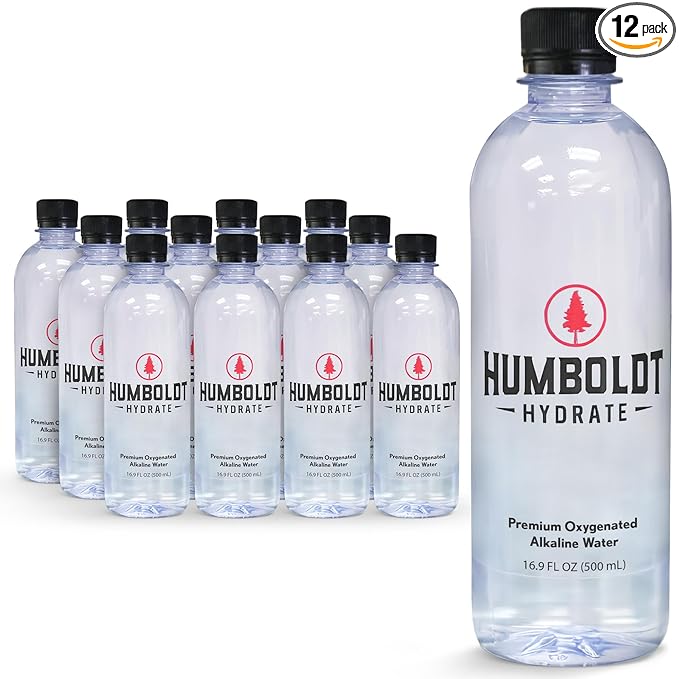 Humboldt Hydrate Bottled Alkaline Water - Infused with Electrolytes ??Ionized Case of Water 99.9%