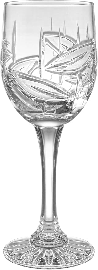 Barski Wine - Glass - Cordial - Sherry - Set of 6 - Glasses - Crystal - Hand Cut - Stemmed - 4 Oz.