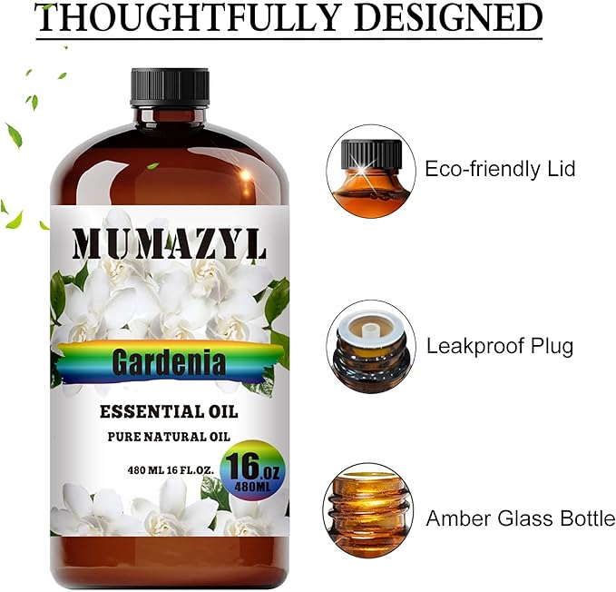 Gardenia Essential Oil, Gardenia Oil 16 Fl Oz 480ML for Diffuser Humidifier Yoga Cleaning DIY