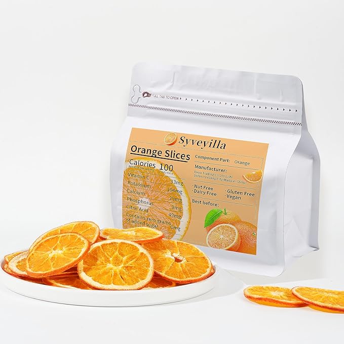 Dried Orange Slices, Dehydrated Orange Slices for Cocktails Decoration/Fruit
