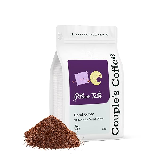 Couple?™s Coffee Ground Coffee | Gives Back to Military Families | Pillow Talk | Medium Roast Decaf