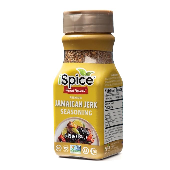 iSpice - JAMAICAN JERK SEASONING World Flavor Super Spice Blend | All Natural | Ready to use as is